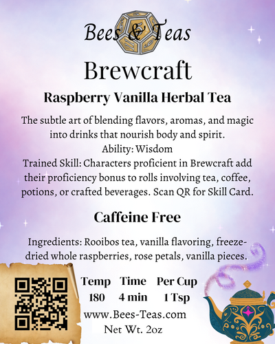 Brewcraft -Raspberry Vanilla  Herbal Tea