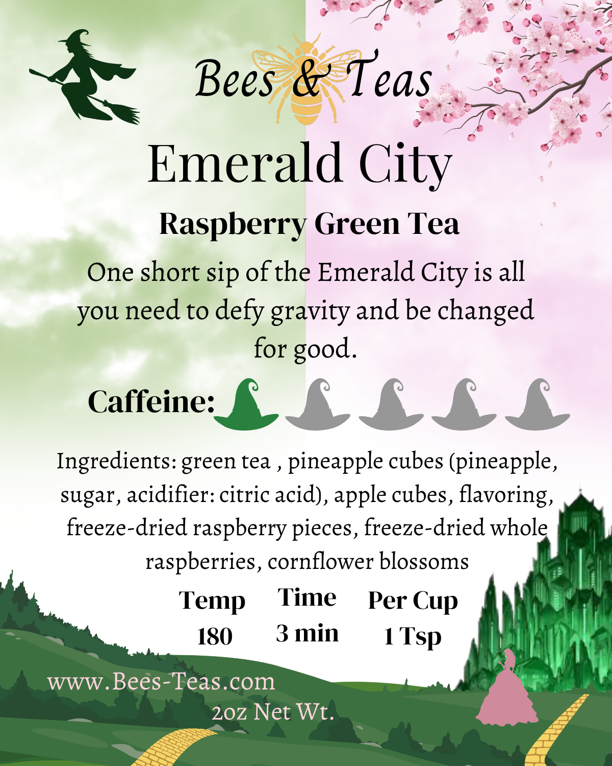 Emerald City- Raspberry Green Tea